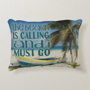 Tropisch strand Acute Pillow Palm Old Boat Accent Kussen