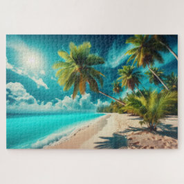 Tropisch strand - Adembenemend Schilderachtig land Legpuzzel