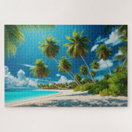 Tropisch strand - Adembenemend Schilderachtig land Legpuzzel