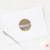 Tropisch strand adresetiketten ronde sticker (Envelop)