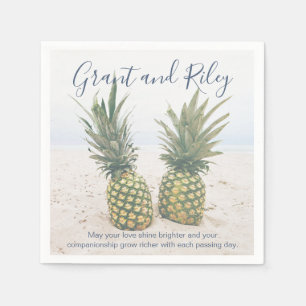 Tropisch strand ananas feest papier servet