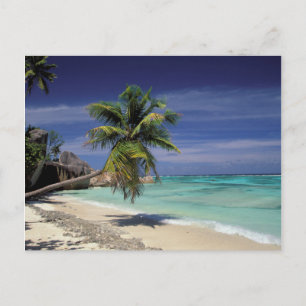 Tropisch strand, Anse Sourse D'Argent, La Digue Briefkaart
