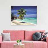 Tropisch strand, Anse Stice D'Argent, La Digue Canvas Afdruk (Insitu (Woonkamer))