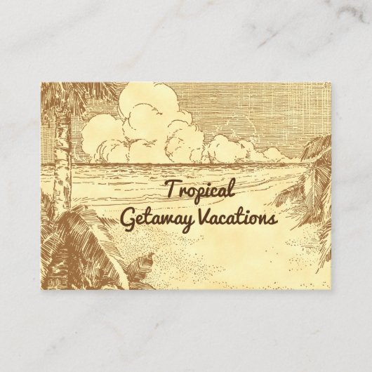Tropisch strand Art, aangepast Visitekaartje Contactkaartje (Voorkant)