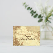 Tropisch  strand Art, aangepast Visitekaartje Contactkaartje (Staand voorkant)