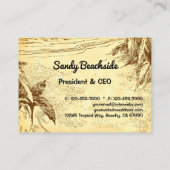 Tropisch  strand Art, aangepast Visitekaartje Contactkaartje (Achterkant)