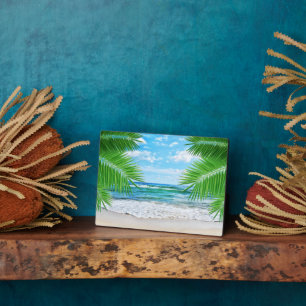 Tropisch strand Art Decor Plaque Fotoplaat