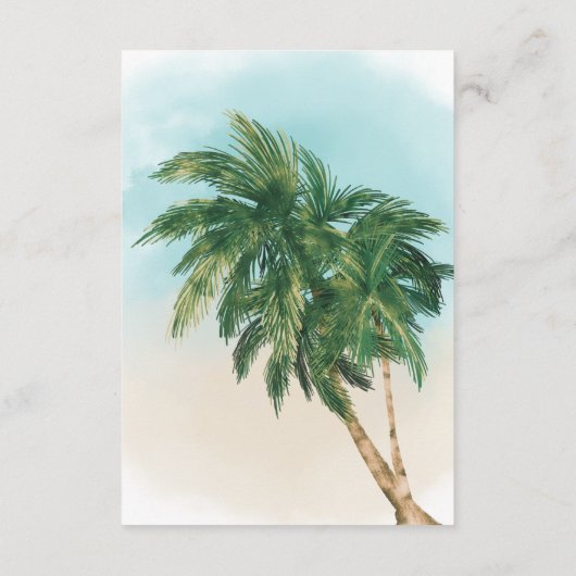 Tropisch strand Baby aan boord surf brengt een boe Informatiekaartje (Achterkant)