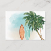 Tropisch strand Baby aan boord van het surf-luierv Informatiekaartje (Achterkant)