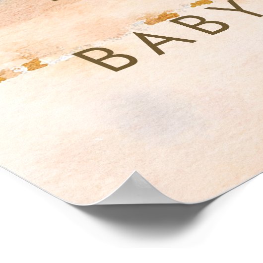 tropisch strand baby shower welkom poster (Hoek)