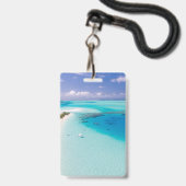 Tropisch strand badge (Voorzijde met lanyard)