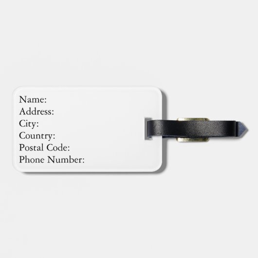 Tropisch strand bagagelabel (Achterkant horizontaal)