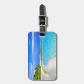 Tropisch strand Bagagelabel (Voorkant verticaal)