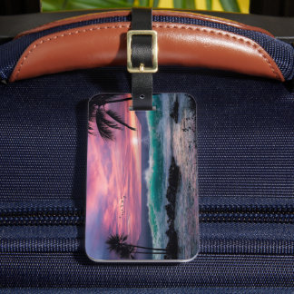 Tropisch strand bagagelabel