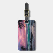 Tropisch strand bagagelabel (Voorkant verticaal)