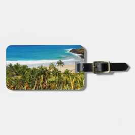 Tropisch strand bagagelabel