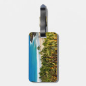 Tropisch strand bagagelabel (Achterkant verticaal)