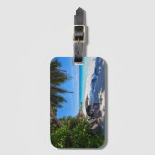 Tropisch strand bagagelabel (Voorkant (verticaal))