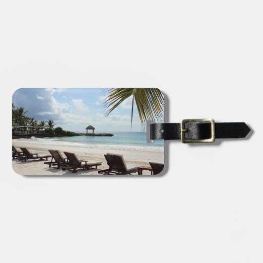 Tropisch strand Bagagelabel - Punta Cana (Voorkant horizontaal)