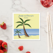Tropisch strand Beach Palm Tree Summer Ocean Wedde Servet (Insitu)