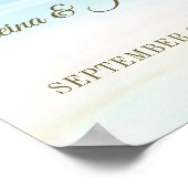 Tropisch strand Beach Palm Tree Weddenschap Welkom Poster (Hoek)