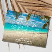 Tropisch strand Beach Photo Weddenschap Save the D Save The Date
