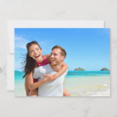 Tropisch strand Beach Photo Weddenschap Save the D Save The Date (Achterkant)