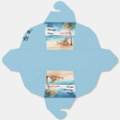 Tropisch strand bedankdoosjes (Ongevouwen)