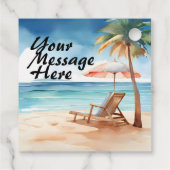 Tropisch strand bedankjes labels (Achterkant)