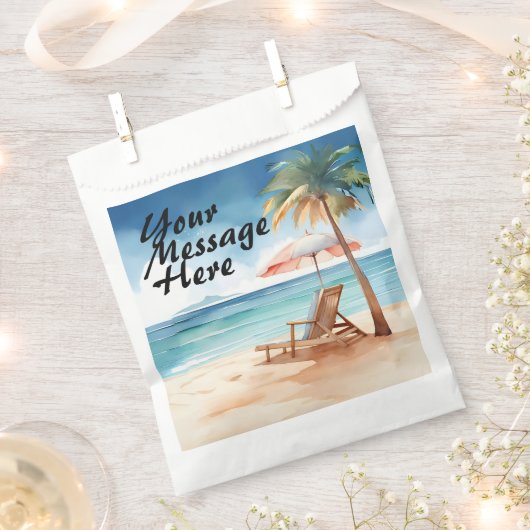 Tropisch strand bedankzakje (Geknipt)