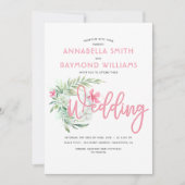 Tropisch strand | Bestemming Bruiloft Kaart (Voorkant)