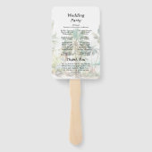 Tropisch strand bestemming bruiloft programma handwaaier (Achterkant)