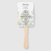 Tropisch strand bestemming bruiloft programma handwaaier (Voorkant)