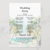 Tropisch strand bestemming bruiloft programma programmakaart (Achterkant)