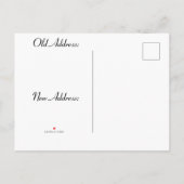 Tropisch strand bij zonsondergang Nieuw adres Aankondigingskaart (Achterkant)