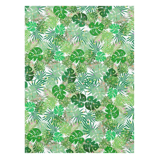 Tropisch strand bladeren kerstverlichting vakantie tafelkleed (Voorkant)