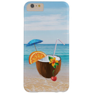 Tropisch strand, Blauwe hemel, Ocean Sand, Coconut Barely There iPhone 6 Plus Hoesje