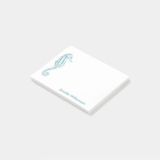 Tropisch strand Blauwgroen Blauw Aangepaste naam Post-it® Notes (Schuin)