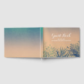 Tropisch strand Blauwgroen bruiloft onder water Gastenboek (Volledig)