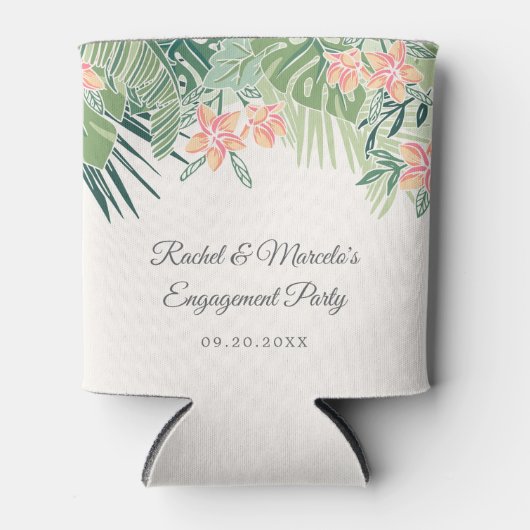 Tropisch strand blikjeskoeler (Voorkant)