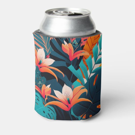 Tropisch strand blikjeskoeler (Blikje Achterkant)