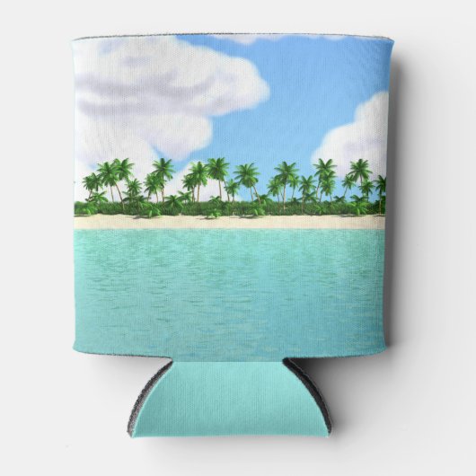 Tropisch strand blikjeskoeler (Voorkant)