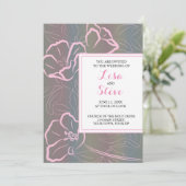 Tropisch strand Bloemen Bestemming Bruiloft Kaart (Staand voorkant)