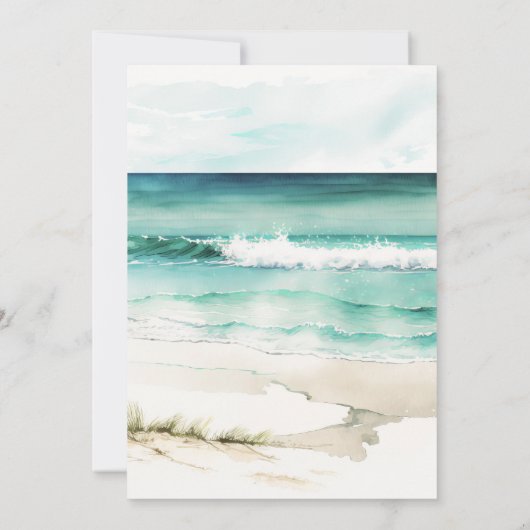 Tropisch strand bloemenfeest 70e verjaardag kaart (Achterkant)