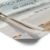 Tropisch strand bloemrijke prieel poster (Hoek)