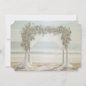 Tropisch strand bloemrijke prieel RSVP Kaart (Achterkant)