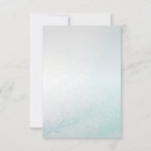 Tropisch strand Blue Glitter Palm Weddenschap Kaart (Achterkant)