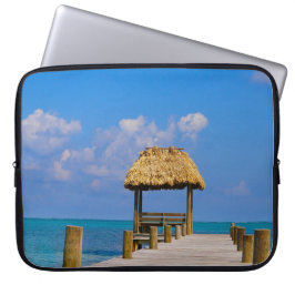 Tropisch strand Blue Ocean Caribbean Laptop Sleeve