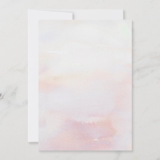 Tropisch strand Blush Roze Bloemen Doop Kaart (Achterkant)