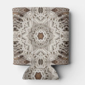 tropisch strand boho chic tribal macrame crochet blikjeskoeler (Achterkant)